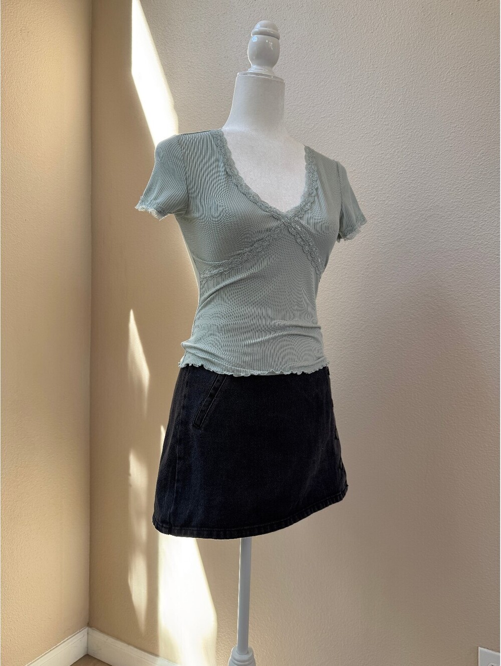 basic top with lace detail